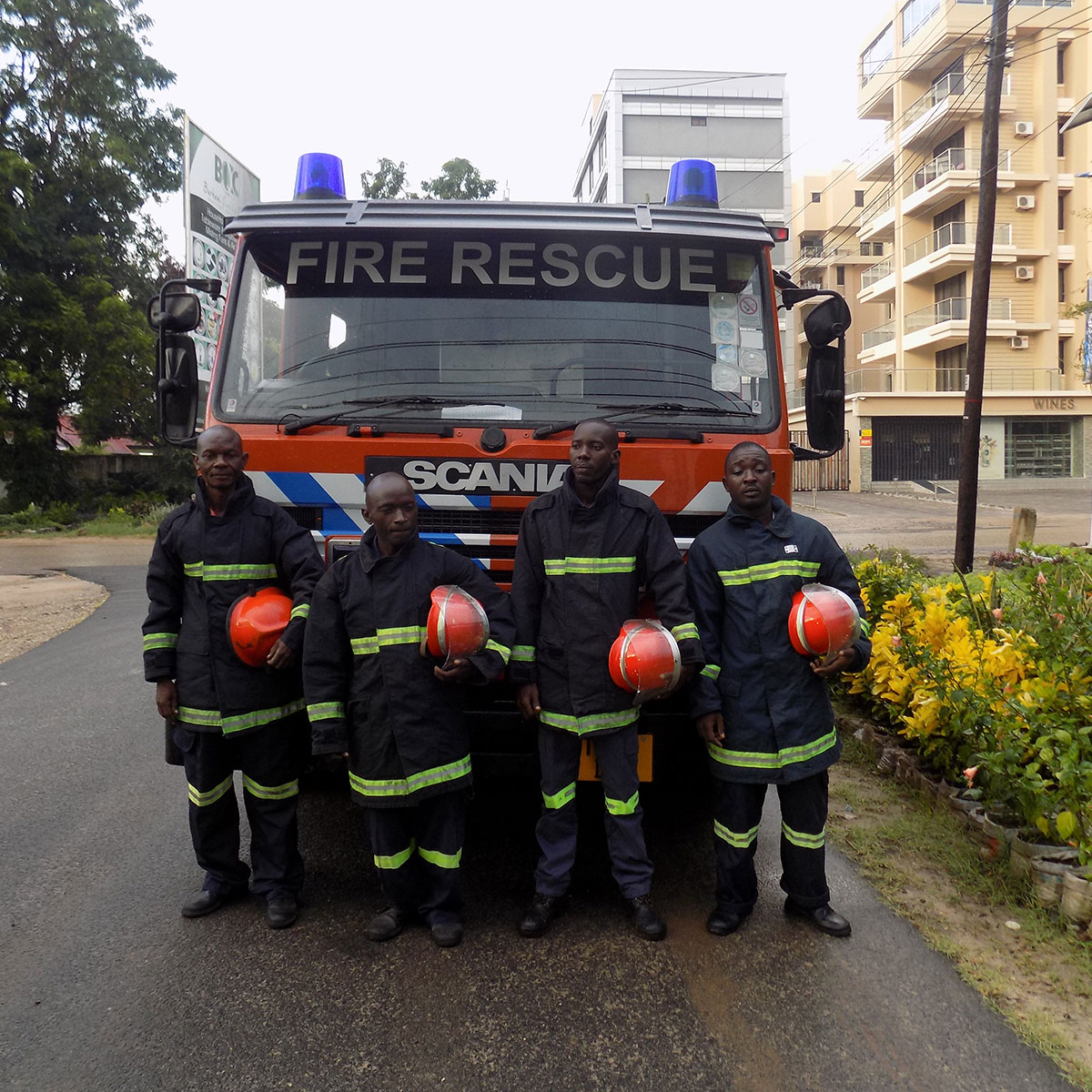 SGA fire fighting team